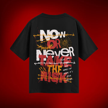 Now Or Never Graphic Oversized Fit Tee
