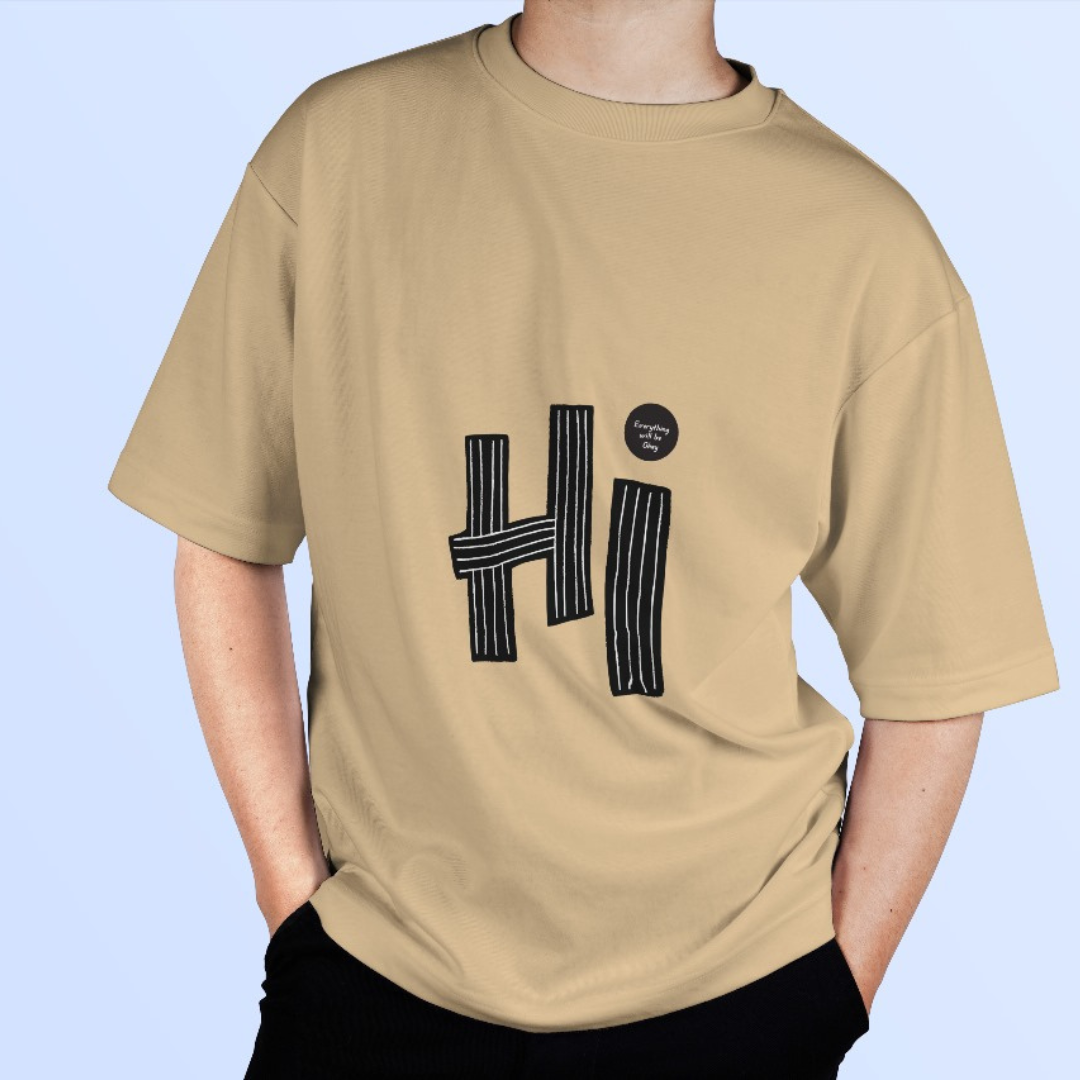 Hi Minimal Oversized Tee – Everyday Vibes
