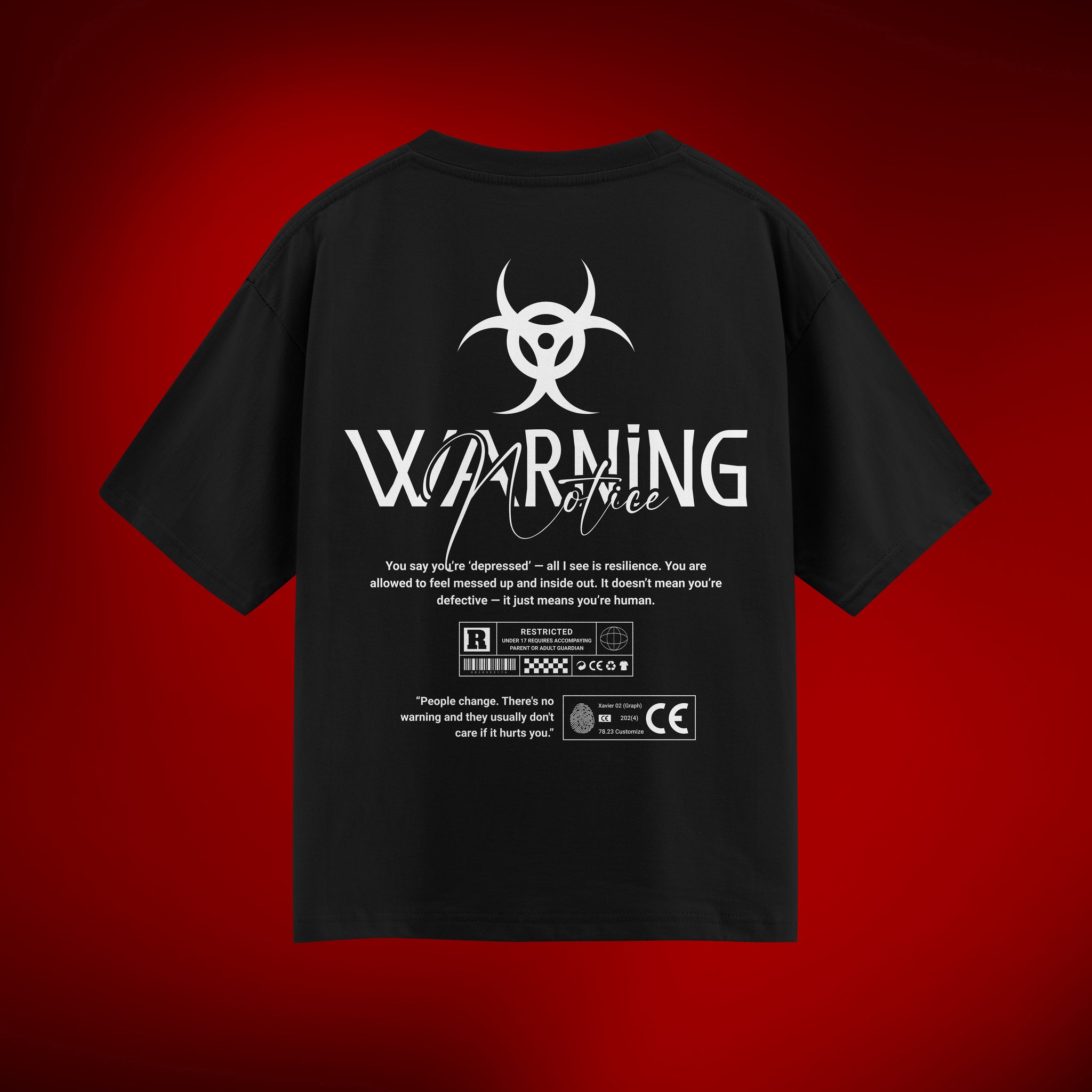 Xavier Warning Sign Graphic Oversized Tee